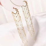 Vintage Arc Bar Tassel Drop Earrings