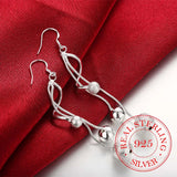 925 Silver Vintage Tassel Dangle Earrings for Women