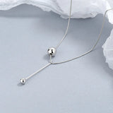 925 Silver Ball Snake Chain Choker Necklace for Women Wedding Party Jewelry