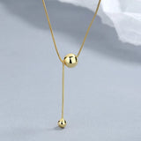 925 Silver Ball Snake Chain Choker Necklace for Women Wedding Party Jewelry
