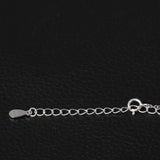 925 Sterling Silver Choker Necklace Moon with Pearl