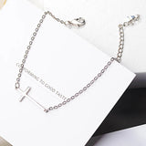 925 Silver Cross Charm Bracelet Women