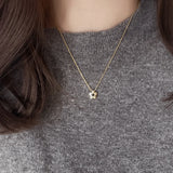 925 Silver Flower Pendant Necklace For Women Charms Choker Fine Jewelry