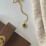 925 Silver Flower Pendant Necklace For Women Charms Choker Fine Jewelry