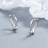 925 Silver Horseshoe Hoop Earrings For Women Kids Wedding Party Jewelry
