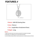 925 Silver Oval Pendant Necklace Chain Jewelry
