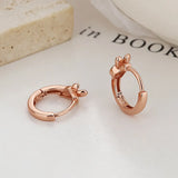 925 Silver Rabbit Carrot Asymmetry Hoop Earrings Gift