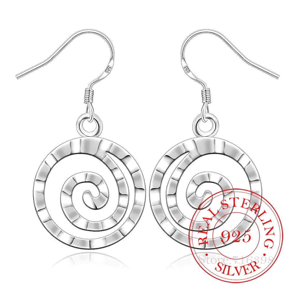 925 Silver Tassel Dangle Earrings For Women Engagement Wedding