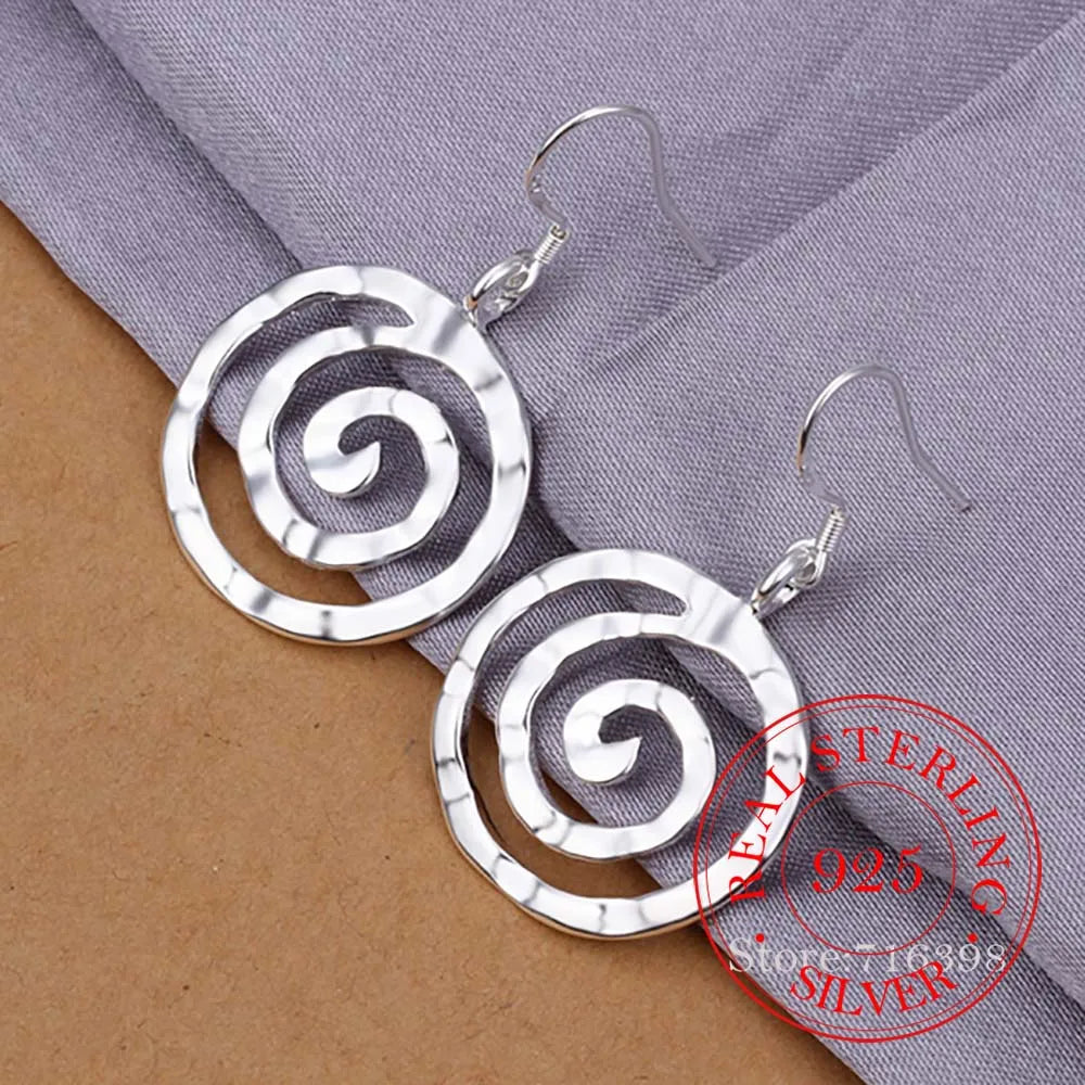 925 Silver Tassel Dangle Earrings For Women Engagement Wedding