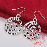 925 Silver Tassel Dangle Earrings For Women Engagement Wedding