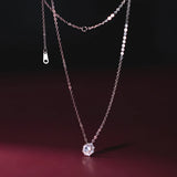 925 Silver Crystal Choker Necklace Pendant 14K Plated Wedding Party Jewelry
