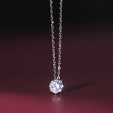 925 Silver Crystal Choker Necklace Pendant 14K Plated Wedding Party Jewelry