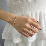 925 Sterling Silver Geo Disc Bracelet for Women