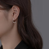 925 Silver Clip Earrings for Women Girls Wedding Party Jewelry