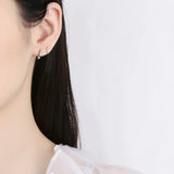 925 Silver Spiral Stud Earrings Spring Lines Wedding Party Jewelry Gift Female