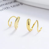 925 Silver Spiral Stud Earrings Spring Lines Wedding Party Jewelry Gift Female