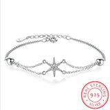 925 Silver Star Bracelet Micro Zirconia Chain Gift Jewelry