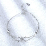 925 Silver Star Bracelet Micro Zirconia Chain Gift Jewelry
