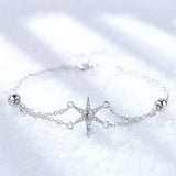 925 Silver Star Bracelet Micro Zirconia Chain Gift Jewelry