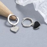 925 Silver Hollow Heart Hoop Earrings for Women Wedding Party