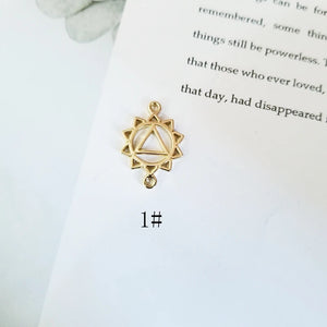 Alloy DIY Earrings Accessories Geometric Circle Earrings Pendant 10 Pieces