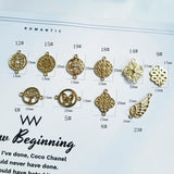 Alloy DIY Earrings Accessories Geometric Circle Earrings Pendant 10 Pieces