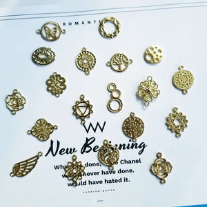 Alloy DIY Earrings Accessories Geometric Circle Earrings Pendant 10 Pieces