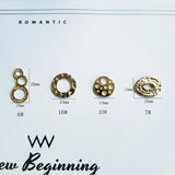 Alloy DIY Earrings Accessories Geometric Circle Earrings Pendant 10 Pieces