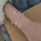 Baroque Pearl Double-layer Bracelet For Women Light Bracelets Girl Charm Bracele