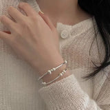Baroque Pearl Double-layer Bracelet For Women Light Bracelets Girl Charm Bracele
