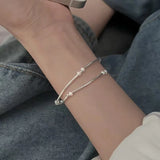 Baroque Pearl Double-layer Bracelet For Women Light Bracelets Girl Charm Bracele