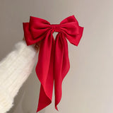 Big Bow Ribbon Hairpin Back Head Spring Clip Bridal Headdress Hair Accessories
