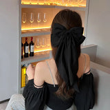 Big Bow Ribbon Hairpin Back Head Spring Clip Bridal Headdress Hair Accessories