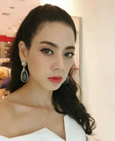 Crystal Pearl Stud Earrings Women
