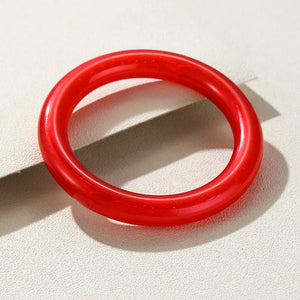 Multicolor Laser Resin Acrylic Round Bangles for Women Punk Bracelet