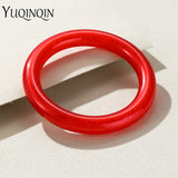 Multicolor Laser Resin Acrylic Round Bangles for Women Punk Bracelet