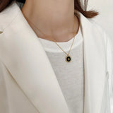Agate Flower Charm Pendant Necklace 925 Sterling Silver
