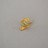 Brass Smart Spiral Snakes Ear Bone Clip Earrings