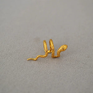 Brass Smart Spiral Snakes Ear Bone Clip Earrings