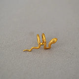 Brass Smart Spiral Snakes Ear Bone Clip Earrings