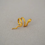Brass Smart Spiral Snakes Ear Bone Clip Earrings