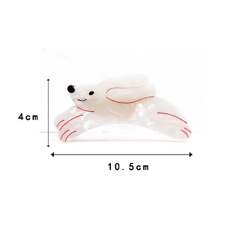 Cute Rabbit Hair Clips for Women Geometric Jewelry