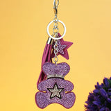 Cashmere Tassel Bear Hot Rhinestone Keychain Bag Pendant