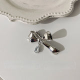 Metal Crystal Water Drop Pendant Bowknot Hairpin Sweet Harajuku Hair Accessory