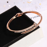 Classic Drill Bangle Titanium Steel Jewelry Woman Bracelets Accessories