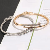 Classic Drill Bangle Titanium Steel Jewelry Woman Bracelets Accessories