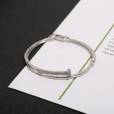 Classic Drill Bangle Titanium Steel Jewelry Woman Bracelets Accessories