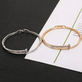 Classic Drill Bangle Titanium Steel Jewelry Woman Bracelets Accessories