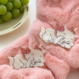Pink Cat Acetate Hair Claw Cartoon Dog Ponytail Holder Shark Clip