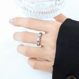 18K Gold-plated Zircon Open Ring for Women